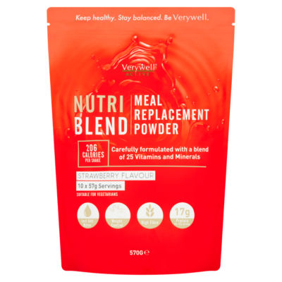 Active Nutri Blend Strawberry Flavour Meal Replacement Powder 570g thumbnail 2