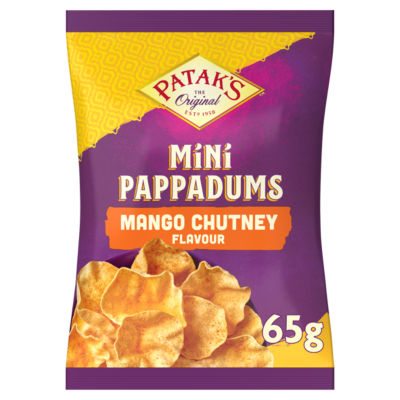 Mango Chutney Flavour Mini Pappadums 65g