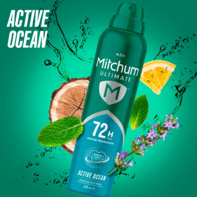 Men Ultimate Active Ocean Antiperspirant & Deodorant 250ml thumbnail 4
