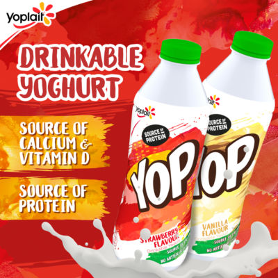 Yop Raspberry Drinking Yoghurt 825g thumbnail 4