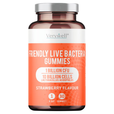Strawberry Flavour Friendly Live Bacteria 1 a Day 30 Gummies thumbnail 2