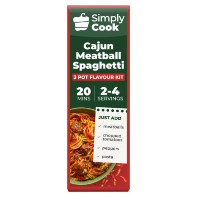 Cajun Meatball Spaghetti 3 Pot Flavour Kit 65g thumbnail 2