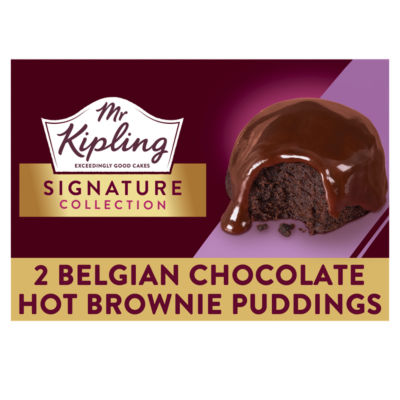 Signature Belgian Chocolate Brownie Sponge Pudding Dessert Cake Pots x 2