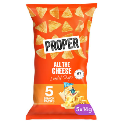 PROPERCHIPS Multipack Chips All the Cheese Lentil Chips