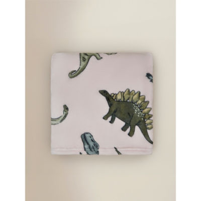 Green Dinosaurs Fleece Blanket - 120cm x 150cm
