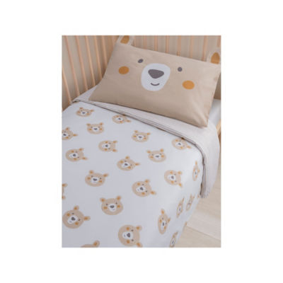 Bear 3D Pillowcase Toddler 100% Cotton Reversible Duvet Set Toddler thumbnail 2