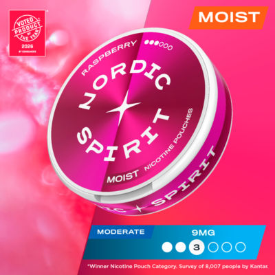 Spirit Raspberry Strong Nicotine Pouches 9mg thumbnail 3