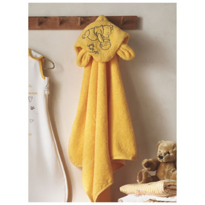 Disney Winnie the Pooh Yellow Cotton Hooded Towel thumbnail 2