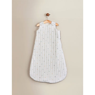Cream Ribbed Star Jersey Cotton Sleep Bag 2.5 Tog