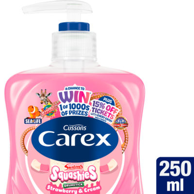 Squashies Drumstick Strawberry & Cream Antibacterial Caring Hand Wash 250ml thumbnail 3
