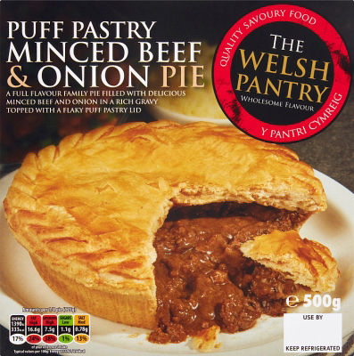 Puff Pastry Minced Beef & Onion Pie 500g thumbnail 2