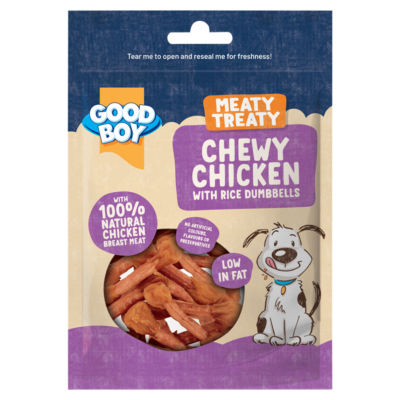 Meaty Treaty Chewy Chicken with Rice Dumbbells 80g