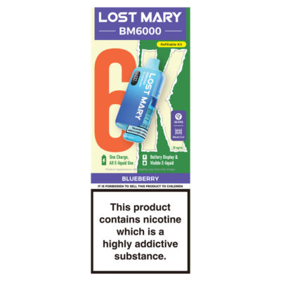 BM6000 Blueberry Refillable Kit 20mg/ml