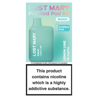 BM600 Lemon Lime Prefilled Pod Kit 20mg/ml thumbnail 2