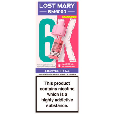 BM6000 Strawberry Ice Refillable Pod Kit 20mg/ml thumbnail 2