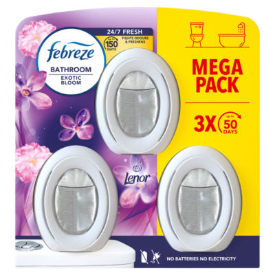 Bathroom Continuous Air Freshener Exotic Bloom 2Ct