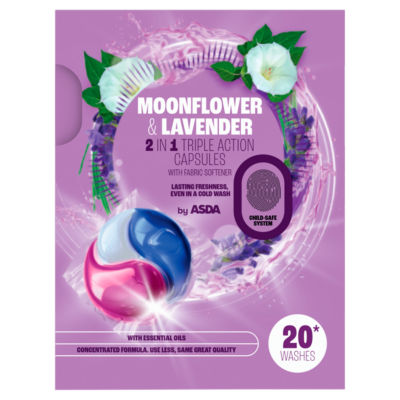 Moonflower & Lavender 2 in 1 Triple Action Capsules 20 Washes thumbnail 2