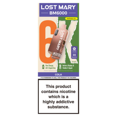 BM6000 Cola Refillable Kit 20mg/ml thumbnail 2