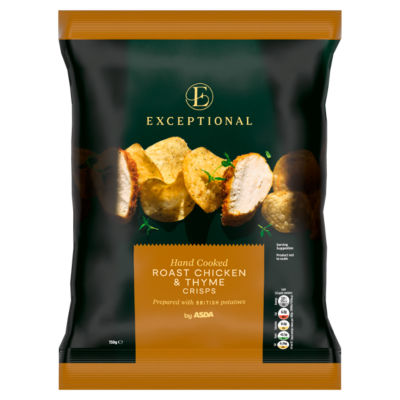 Exceptional by  Hand Cooked Roast Chicken & Thyme Crisps 150g thumbnail 2