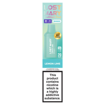 Classic BM600 Flavour 2 Lemon Lime Prefilled Pod 20mg/ml thumbnail 2