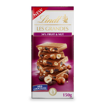 Les Grandes Milk Chocolate Fruit & Nut Bar 150g thumbnail 2