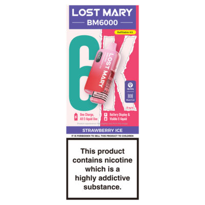 BM6000 Strawberry Ice Refillable Kit 20mg/ml