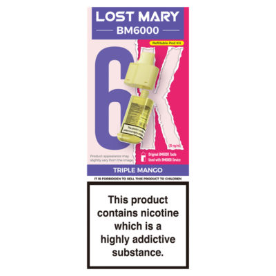 BM6000 Triple Mango Refillable Pod Kit 20mg/ml