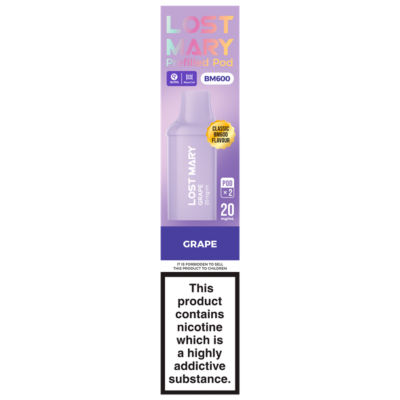 Lost Mary Classic BM600 Flavour Grape Prefilled Pod 20mg/ml