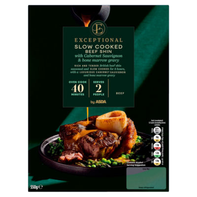 Exceptional by Slow Cooked Beef Shin with Cabernet Sauvignon & Bone Marrow Gravy 550g
