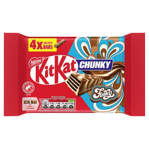 KitKat Chunky Funky Chocolate Bar 4 Pack Multipack 128g