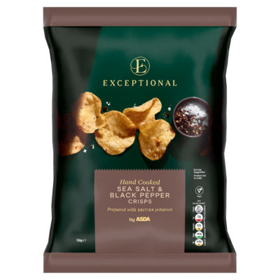 Hand Cooked Sea Salt & Black Pepper Crisps 150g thumbnail 2