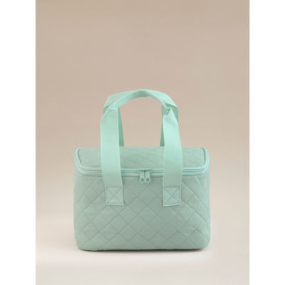 Lunch Bag Quilted With Handle Sage Each thumbnail 2