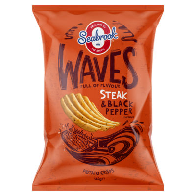 Steak & Black Pepper Flavour Potato Crisps 140g