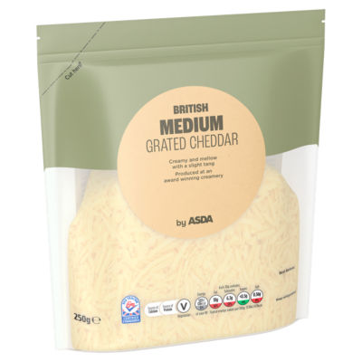 British Medium Grated Cheddar 250g thumbnail 2