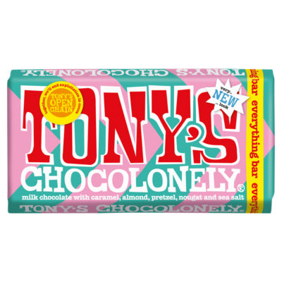 Tony's Chocolonely Milk Chocolate Everything bar 180g
