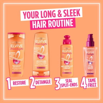 Leave in Serum by Elvive Dream Lengths Sleek Frizz Killer for Long, Frizzy Hair 100ml thumbnail 4