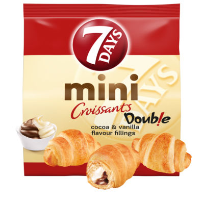 7 Days Mini Croissants Double Cocoa & Vanilla Flavour Fillings 185g