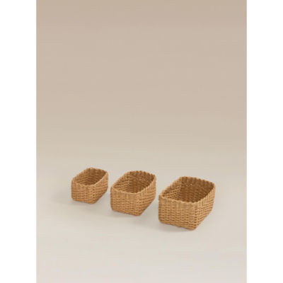 Natural Brown Woven Baskets - Set of 3 thumbnail 2
