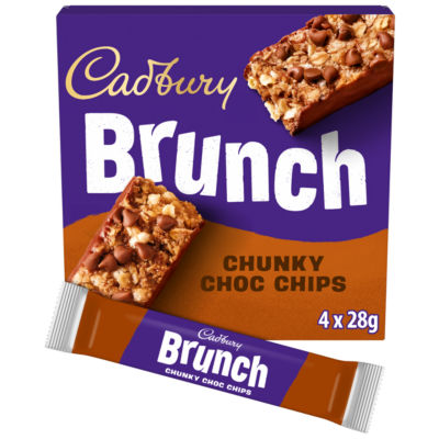 Brunch Oats Chocolate Chip Cereal Bars, 4 Pack Multipack 112g (4 x 28g)