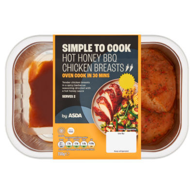Hot Honey BBQ Chicken Breasts 350g