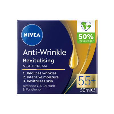 Face Anti-Wrinkle + Revitalising Night Cream 55+ 50ml