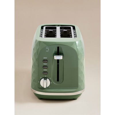Green Diamond Textured 2-Slice Toaster thumbnail 2