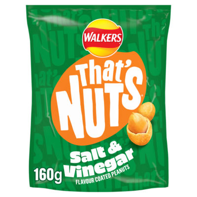 That’s Nuts Walkers Salt & Vinegar Sharing Coated Peanuts 160g thumbnail 2