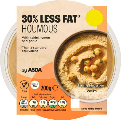 30% Less Fat Houmous 200g thumbnail 2