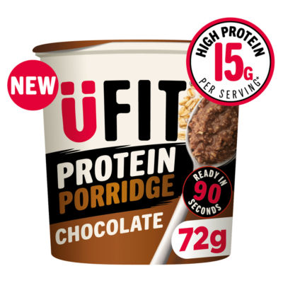 UFIT Protein Chocolate Porridge Pot 72g thumbnail 2