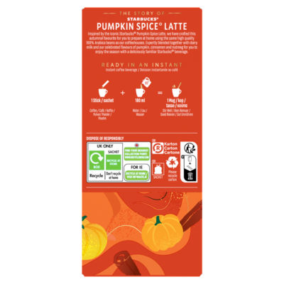 Pumpkin Spice Latte Instant Coffee Sachets 4 x 24g thumbnail 3