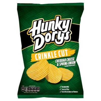 Crinkle Cut Cheddar Cheese & Spring Onion Flavour Potato Crisps 130g