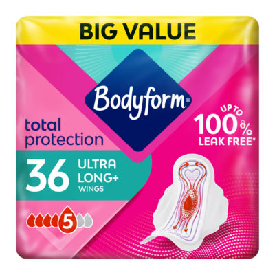 Total Protection Ultra Long Sanitary Towels Wings 36 pack