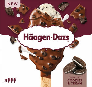 Haagen Dazs Crunchy Cookies & Cream Stick Bars
