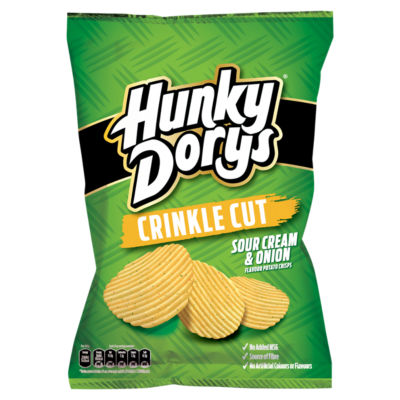 Crinkle Cut Sour Cream & Onion Flavour Potato Crisps 130g